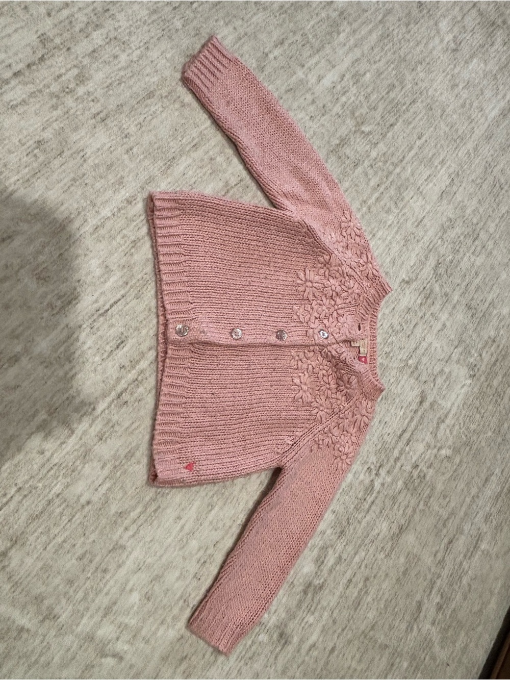 Baby/Toddler Pink Knit Cardigan Sweater